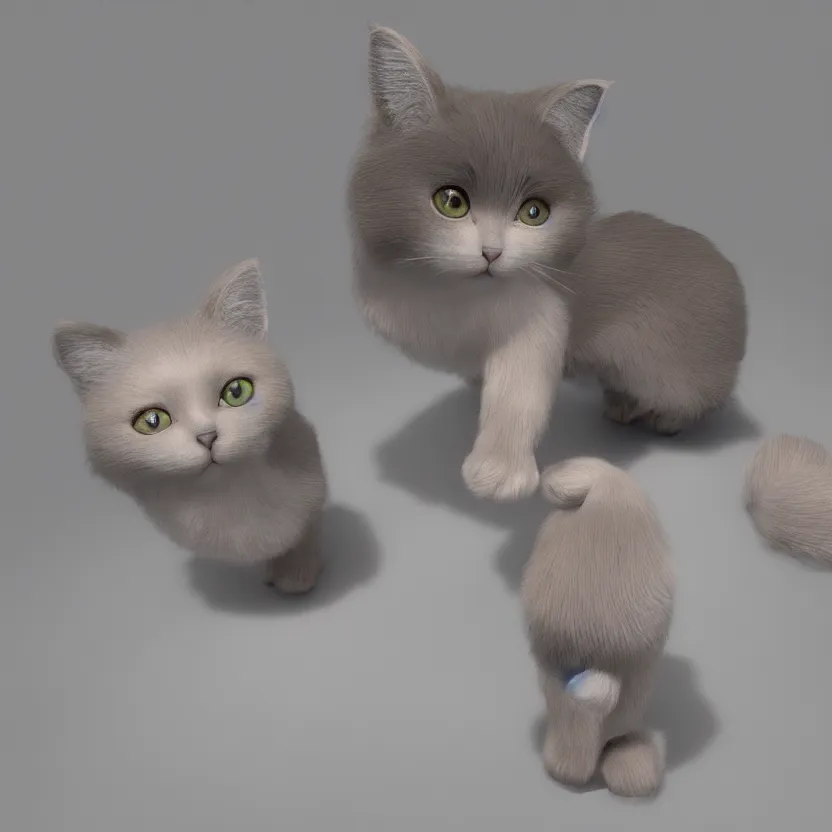Prompt: a very cute cat, unreal engine, path tracing