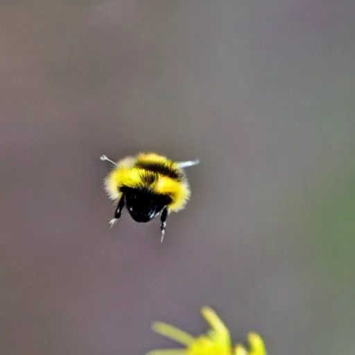 Image similar to a tiny bumblebee wearing a cool hat