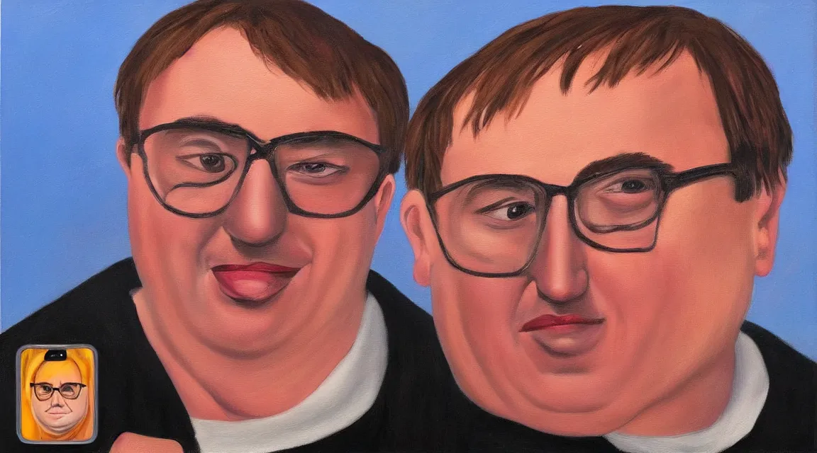 Image similar to selfie of Linus Torvalds painted by fernando botero, instagram selfie, facebook profile