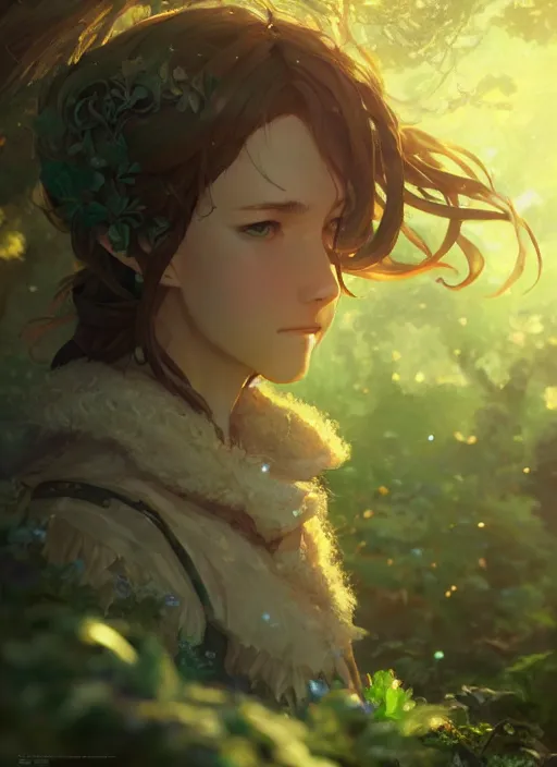 Image similar to a portrait of the emerald herald in the garden, intricate, tone mapped, ambient lighting, highly detailed, digital painting, artstation, concept art, sharp focus, by makoto shinkai and akihiko yoshida and hidari and wlop