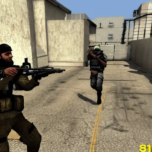 Image similar to IDF soldiers as characters in Counter Strike 1.6