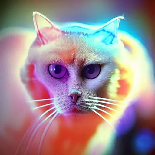 Image similar to a jellyfish - cat - hybrid, animal photography