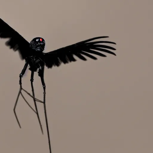 Prompt: a spiderbird