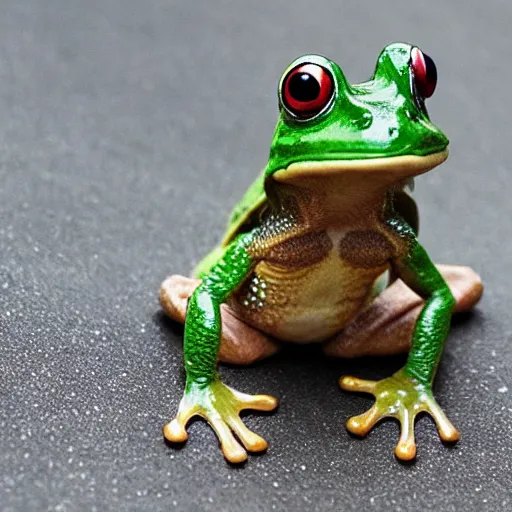 Image similar to zendaya as a frog,
