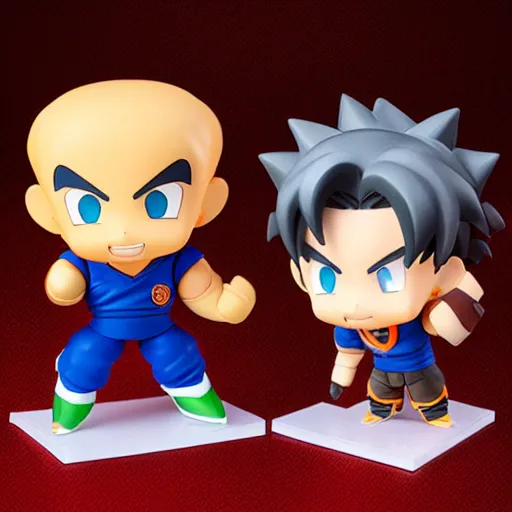 Image similar to high quality portrait flat matte painting of dragon ball in the style of nendoroid and Toon toys , flat anime style, thick painting, medium close-up