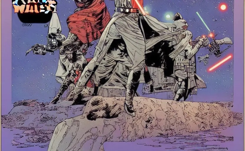 Image similar to Star Wars by Frank Miller Moebius