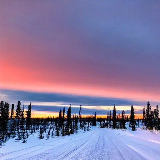 Image similar to beautiful sunset in the middle of northern Alberta