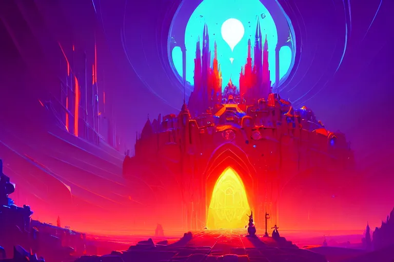 Prompt: the power crystals are unstable and threaten the cathedral, beautiful detailed, cinematic, strong lighting, hi - fructose art magazine, by anton fadeev and paul lehr and david heskin and josan gonzalez, 8 k