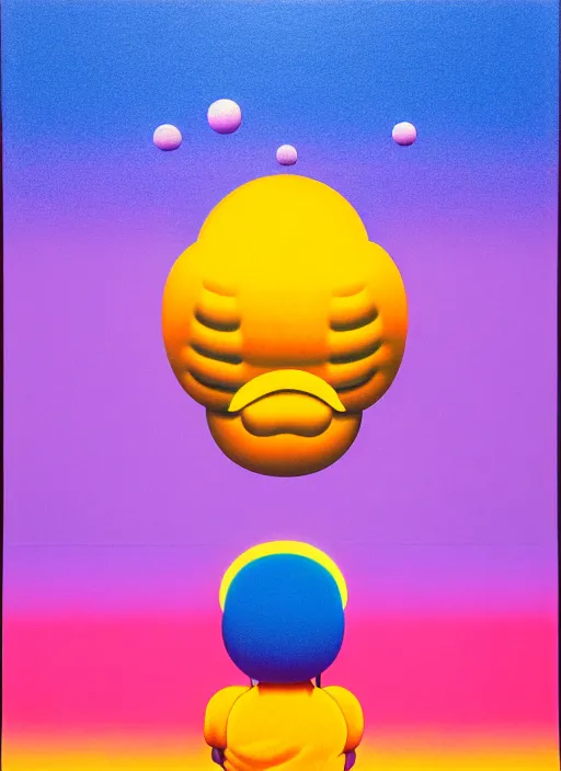 Image similar to puffy person by shusei nagaoka, kaws, david rudnick, airbrush on canvas, pastell colours, cell shaded, 8 k