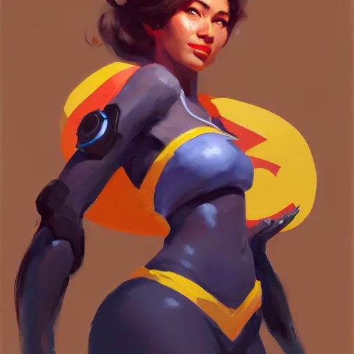 Prompt: Greg Manchess portrait painting of Bemma watson as Overwatch character, medium shot, asymmetrical, profile picture, Organic Painting, sunny day, Matte Painting, bold shapes, hard edges, street art, trending on artstation, by Huang Guangjian and Gil Elvgren and Sachin Teng