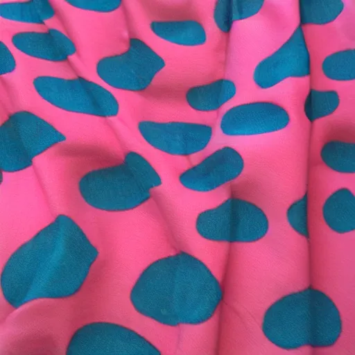 Image similar to of a piece of fabric made out of many layers, puffy, pinks and blues