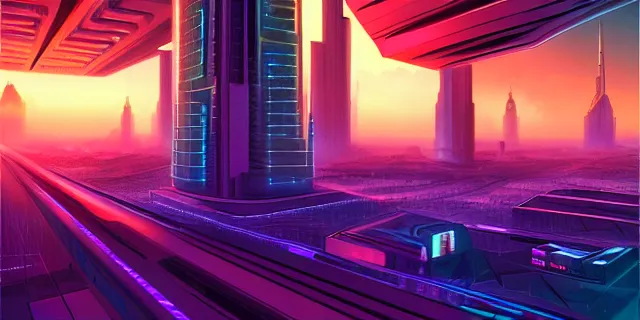 Prompt: blockchain in the middle of a futuristic cyberpunk dubai city, in the art style of dan mumford and marc simonetti, atmospheric lighting, intricate, volumetric lighting, beautiful, sharp focus, ultra detailed