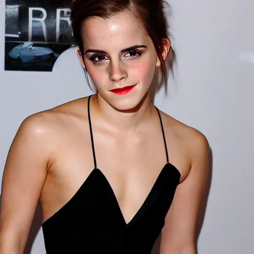 Prompt: emma watson, larry flynt hustler club,