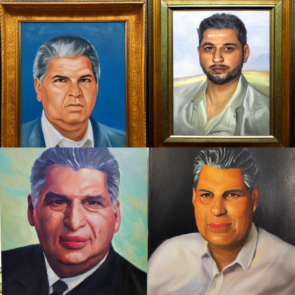 Prompt: oil painted portrait of Miguel Díaz-Canel