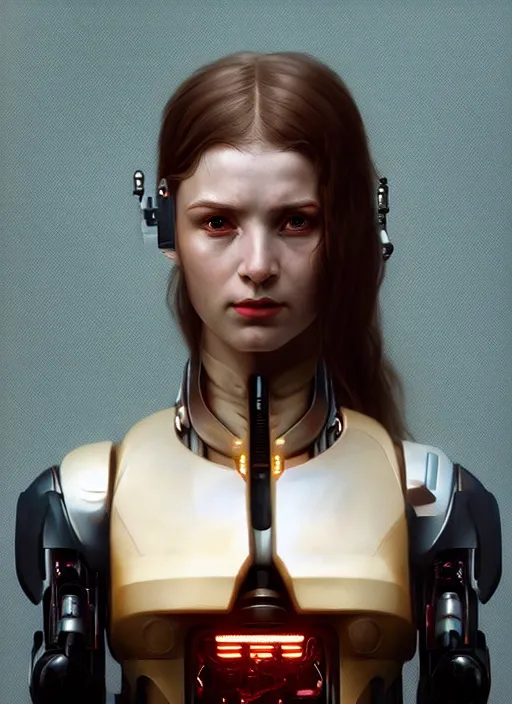 Prompt: a portrait of a female cyborg by by alexandre cabanel, scifi, digital painting, cyberpunk, bladerunner, artstation, concept art, smooth, octane render