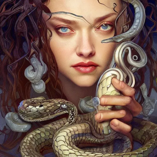 medusa-snake woman - digital fantasy art collection