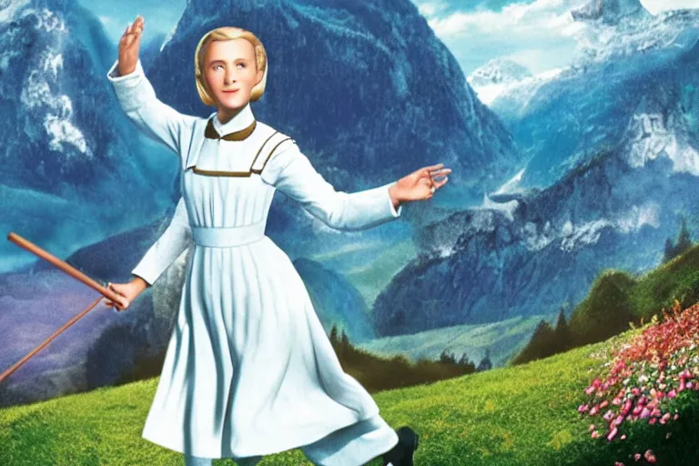 Image similar to still image from the sound of music by pixar, ultra detailed, finely detailed