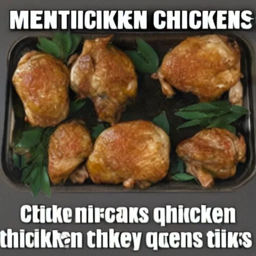 Prompt: meme about chicken thighs