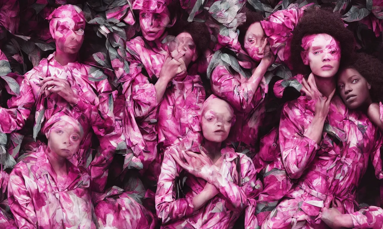 Image similar to portrait fragrance advertising campaign by richard mosse