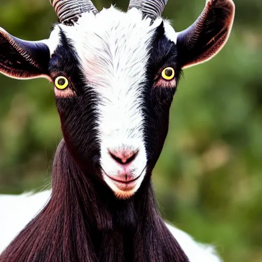 Image similar to goat with heavy metal makeup