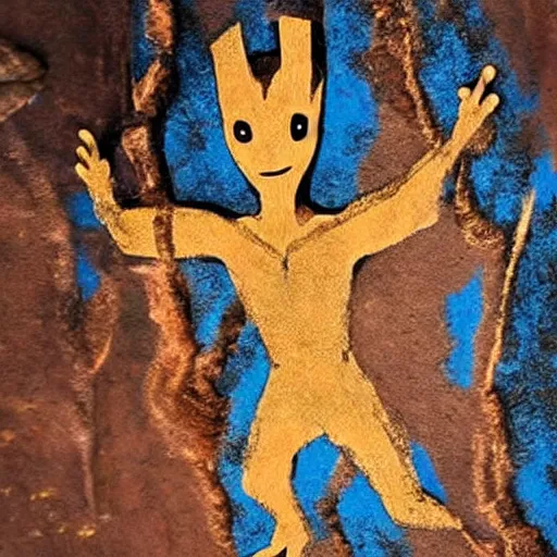Prompt: cave-painting!!!!!!!!!!!!!!!!!!!!! cave-painting!!!!!!!!!!!!!!!!!!!!! of ((((((((((((((((baby groot))))))))))))))))