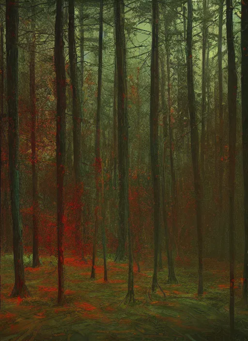 Image similar to rgb wires, forest, cinematic, movie scene, inspired by zdzislaw beksinski, veins,, cables everywhere, bedroom, ultra realistic, concept art, intricate details, highly detailed, photorealistic, octane render, 8 k