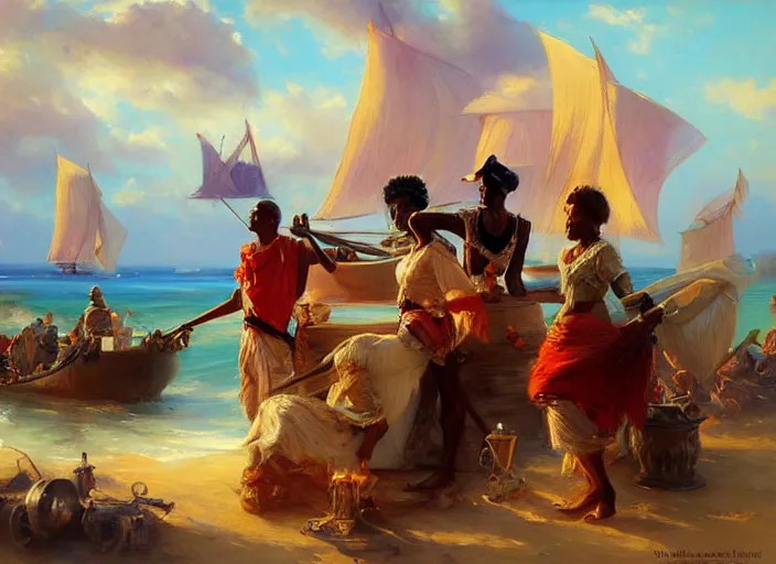 Prompt: somalian pirates by vladimir volegov and alexander averin and delphin enjolras and daniel f. gerhartz