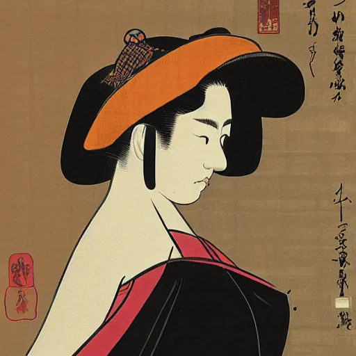 Image similar to mentor and student, digital art, utamaro kitagawa style