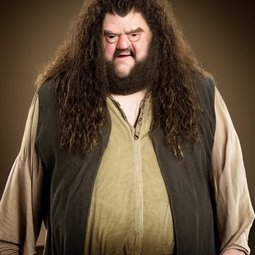 Image similar to Hagrid from Harry Potter, studio lighting, 4k, award-winning photography