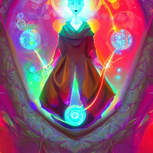 Image similar to skill magic geek inside matrix deepdream radiating a glowing aura stuff loot legends stylized digital illustration video game icon artstation lois van baarle, ilya kuvshinov, rossdraws,