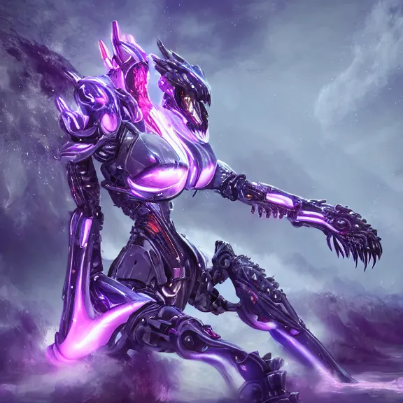 Prompt: extremely detailed ground shot of a giant beautiful stunning goddess anthropomorphic hot robot mecha female dragon, silver sharp streamlined armor, detailed hot maw, glowing Purple LED eyes, looming over, micro pov, vore art, dragon art, warframe fanart, Destiny fanart, macro art, giantess art, furry art, furaffinity, high quality 3D realism, DeviantArt, Eka's Portal, G6