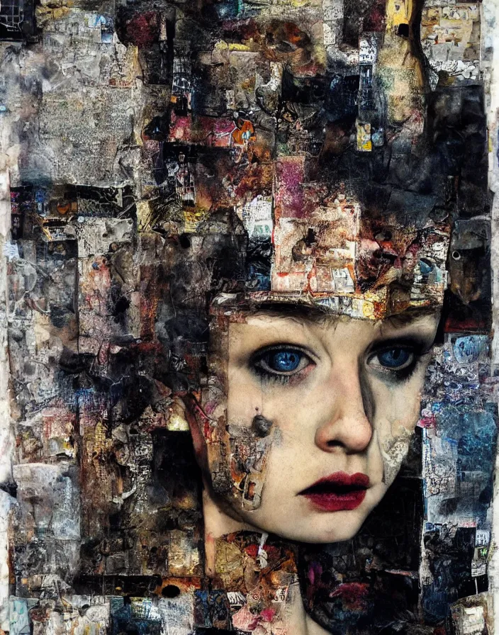 fallen young girl detailed analogue mixed media | Stable Diffusion ...