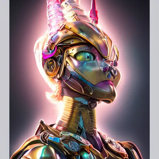 Image similar to studio portrait of lawful good colorful female holy mecha paladin absurdly beautiful, elegant, young sensual graceful woman, ultrafine hyperrealistic detailed face illustration by kim jung gi, irakli nadar, intricate linework, sharp focus, bright colors, matte, octopath traveler, final fantasy, unreal engine highly rendered, global illumination, radiant light, intricate environment