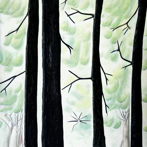 Image similar to trees in forest flat 2 d art atey ghalian