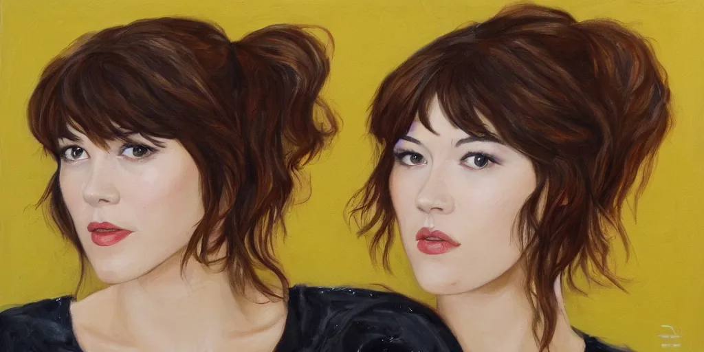 Image similar to Mary Elizabeth Winstead, painted