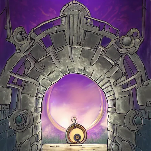 Prompt: portal to the thieves'world, by nashimanga