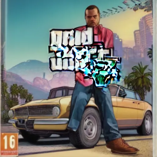 Prompt: GTA 6 box art