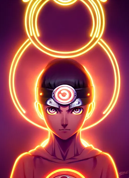 Image similar to symmetry!! naruto, naruto anime, glowing lights!! intricate, elegant, highly detailed, digital painting, artstation, concept art, smooth, sharp focus, illustration, art by artgerm and greg rutkowski and alphonse mucha