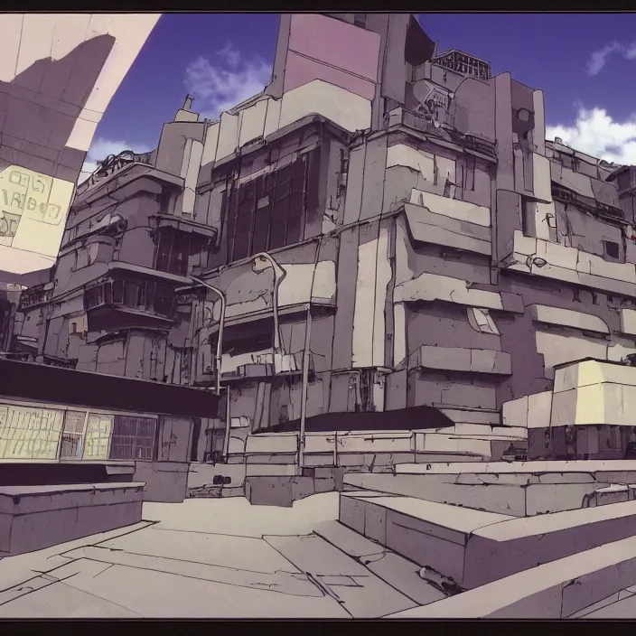 Image similar to a building in a serene landscape, cowboy bebop