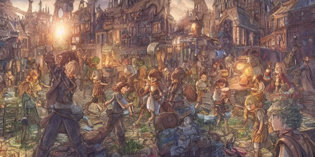 Image similar to now is the time to make justice a reality for all of god's children. ultrafine highly detailed colorful illustration, intricate linework, sharp focus, octopath traveler, unreal engine highly rendered, global illumination, radiant light, intricate environment