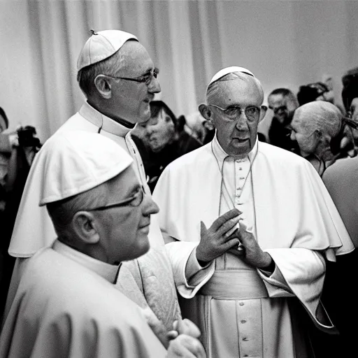 Image similar to photojournalism, the popes hand turn into sausages