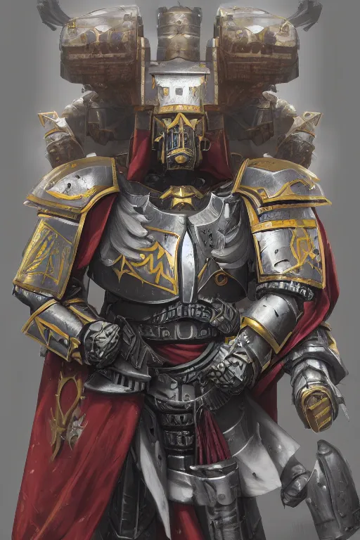 Image similar to armor portrait heros warhammer 4 0 k horus heresy fanart - the primarchs emperor by johannes helgeson animated with vfx concept artist & illustrator global illumination ray tracing hdr fanart arstation zbrush central hardmesh 8 k octane renderer comics stylized