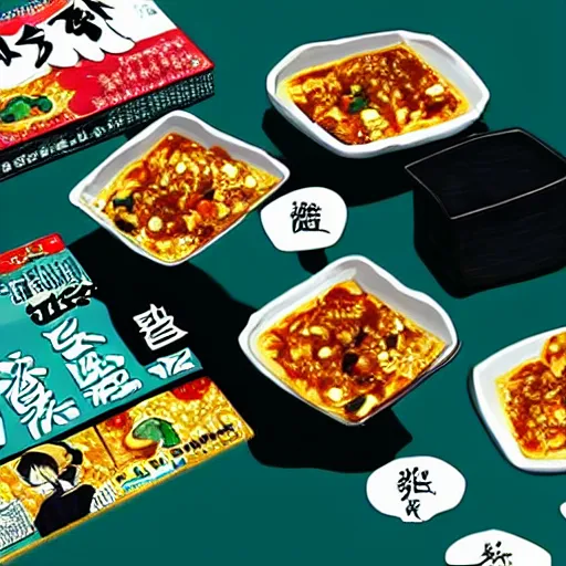 Prompt: mapo tofu cartoon, manga, eroguro aesthetics intensifies!