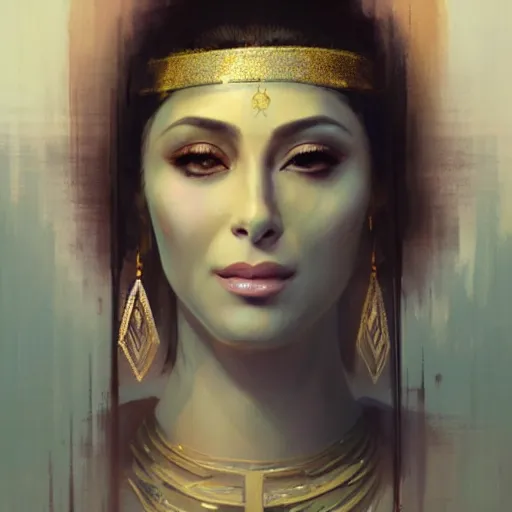 Image similar to cher!!!!! bodhisattva, elegant, portrait, illustration art by greg rutkowski