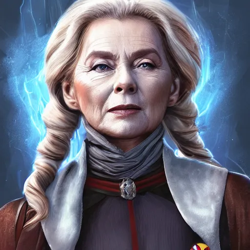 Prompt: Ursula von der Leyen as a sith lord, post-apocalyptic, EU, European Union, Brussels, wlop, artstation