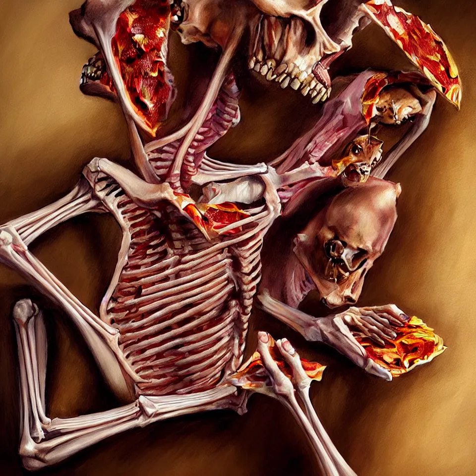 Prompt: bright realistic anorexic man ribs boney eating his girlfriend, pizza, pasta, puke, appartment, rotten flesh, diffuse lighting, fantasy, intricate, elegant, highly detailed, lifelike, photorealistic, digital painting, artstation, illustration, concept art, smooth, sharp focus, art by jenny saville