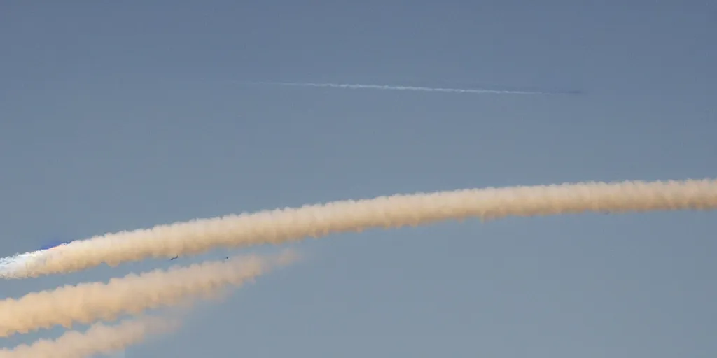 Image similar to a jet leaving smoke trail in the sky that says Happy Birthday, realistic, 4k