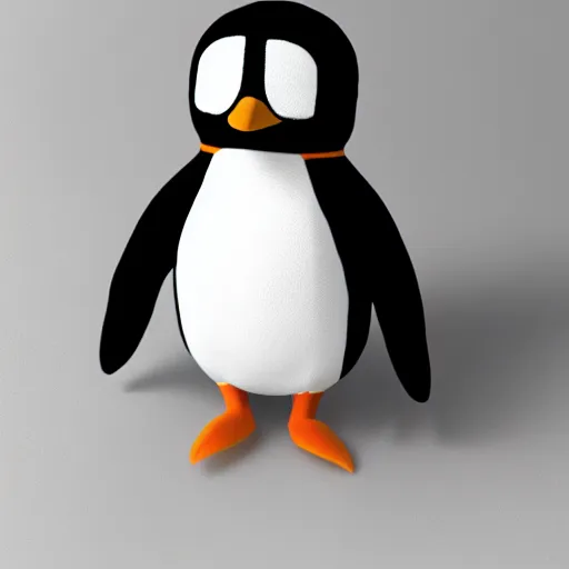 Image similar to a cute fumo plush of a penguin girl, vray