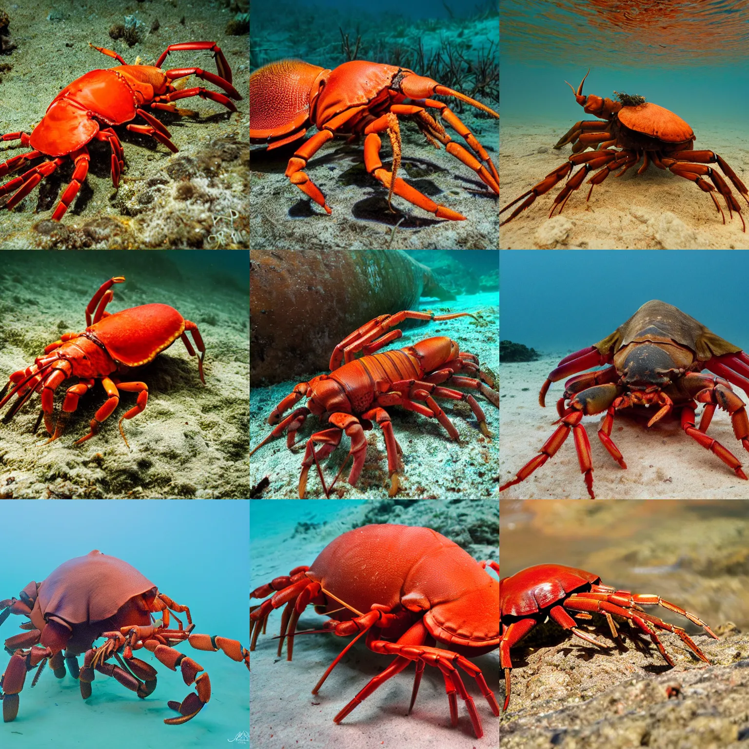 Prompt: a elephant-lobster-lobster, wildlife photography
