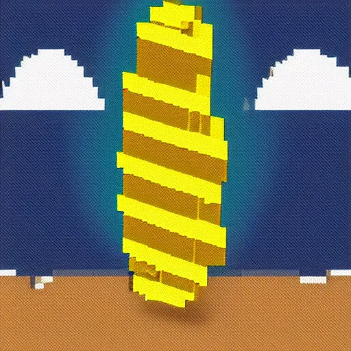 Image similar to pixel banana, low res, very detailed